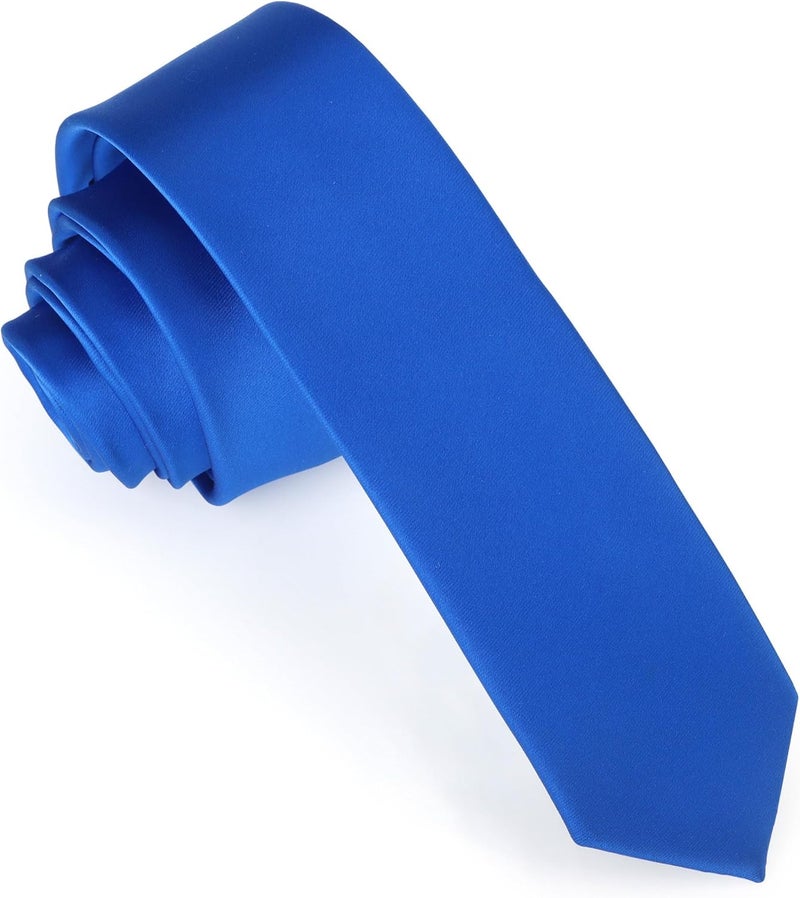 DR ANISON Skinny Tie Men Women 2" (5CM) Slim Necktie Solid Thin Ties Formal - Image 1